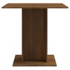 vidaXL Dining Table Brown Oak 80x80x75 cm Engineered Wood