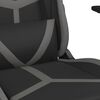 vidaXL Gaming Chair with Footrest Black and Grey Faux Leather