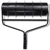 Black Garden Lawn Roller with 5 Aerator Bands 30 cm