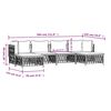 vidaXL 6 Piece Garden Lounge Set with Cushions Anthracite Steel