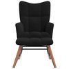 vidaXL Rocking Chair with a Stool Black Velvet