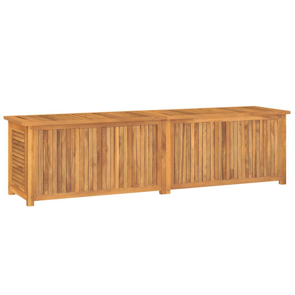 vidaXL Garden Storage Box with Bag 200x50x55 cm Solid Wood Teak