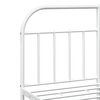 vidaXL Metal Bed Frame without Mattress with Footboard White 183x213cm