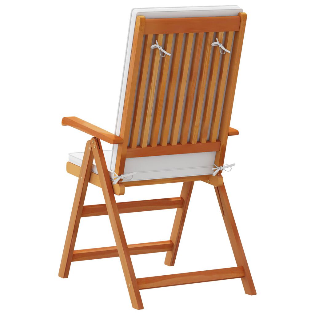 vidaXL Reclining Garden Chairs with Cushions 4 pcs Solid Teak Wood