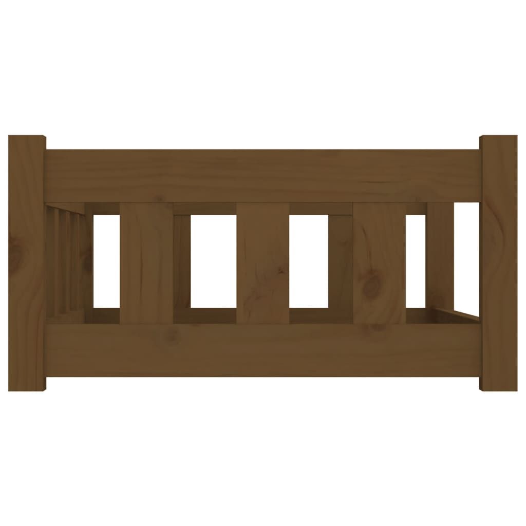 vidaXL Dog Bed Honey Brown 75.5x55.5x28 cm Solid Wood Pine
