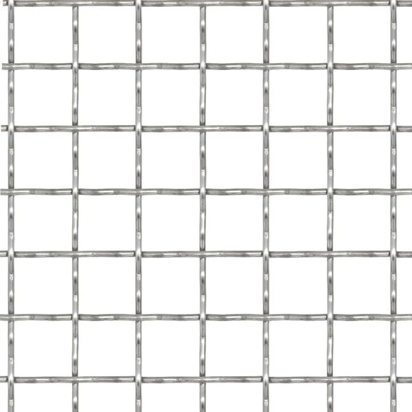 vidaXL Crimped Garden Wire Fence Stainless Steel 50x50 cm 11x11x2 mm