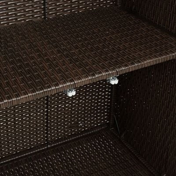vidaXL Storage Cabinet Brown 100x36x102 cm Rattan