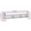 vidaXL Garden Bench Gabion Design 347x71x65.5 cm Solid Wood Douglas