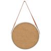 vidaXL Wall Mirror with Strap 50 cm Silver