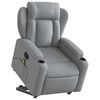 vidaXL Stand up Massage Recliner Chair Light Grey Fabric