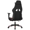 vidaXL Gaming Chair with Footrest Black and Red Faux Leather