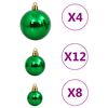 vidaXL 112 Piece Christmas Bauble Set Red / Green / Gold Polystyrene