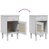 vidaXL Bedside Cabinet SENJA Rattan Look White 40x35x65 cm Solid Wood Pine