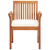 vidaXL Garden Dining Chair with Cushion Solid Acacia Wood