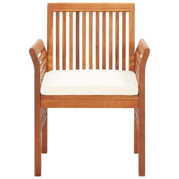 vidaXL Garden Dining Chair with Cushion Solid Acacia Wood