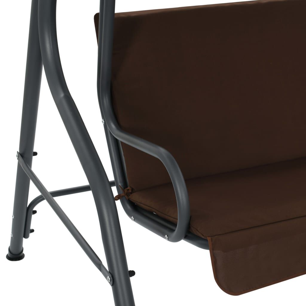 vidaXL Garden Swing Bench Coffee 170x110x153 cm