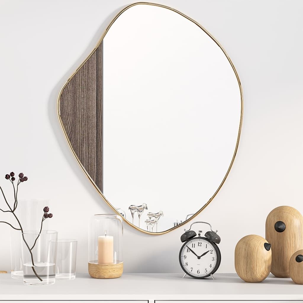 vidaXL Wall Mirror Gold 60x50 cm
