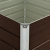 vidaXL Raised Garden Bed Brown 100x100x77 cm Galvanised Steel