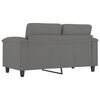 vidaXL 2-Seater Sofa Dark Grey 120 cm Microfibre Fabric