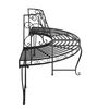 vidaXL Half Round Tree Bench Ø160 cm Black Steel