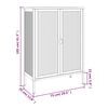 vidaXL Sideboard Black 75x35x105 cm Glass and Steel