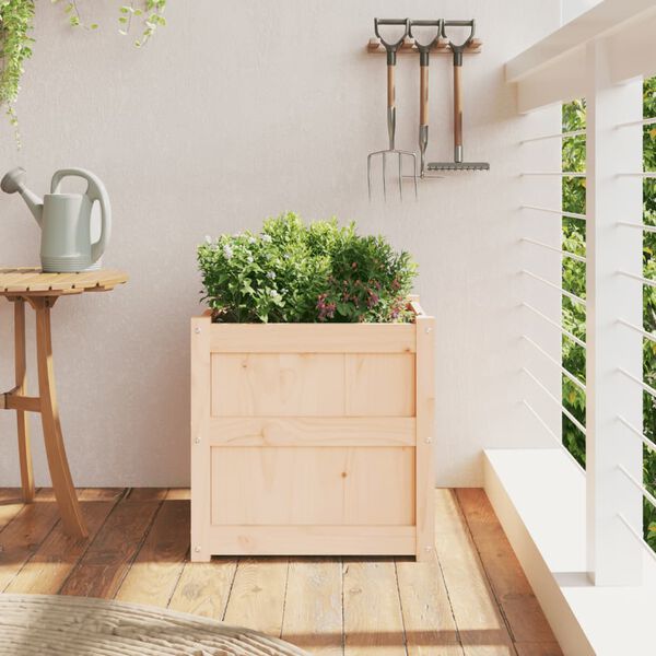 vidaXL Garden Planter 50x50x50 cm Solid Wood Pine