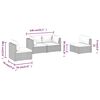 vidaXL 4 Piece Garden Lounge Set with Cushions Poly Rattan Brown