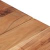 vidaXL Coffee Table Silver Stainless Steel and Solid Acacia Wood
