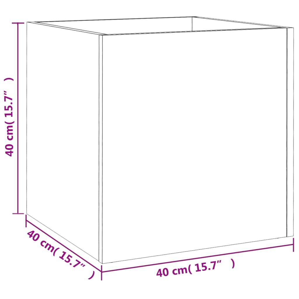 vidaXL Planter Box Black 40x40x40 cm Engineered Wood