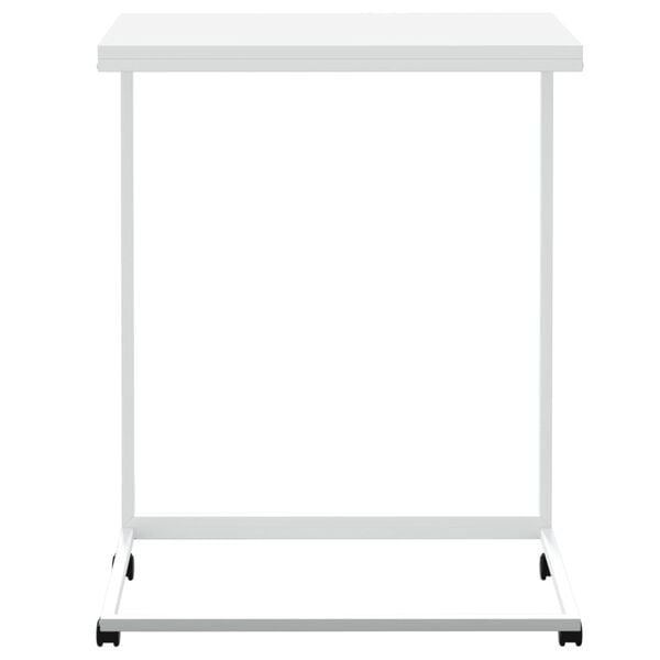 vidaXL Side Table with Wheels White 55x35x70 cm Engineered Wood