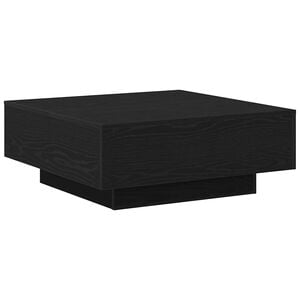 vidaXL Coffee Table Black oak 80 x 80 x 31 cm Engineered wood