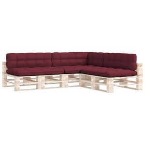 vidaXL Pallet Sofa Cushions 7 pcs Wine Red