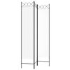 vidaXL 3-Panel Room Divider White 120x200 cm Fabric