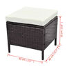 vidaXL 4 Piece Garden Lounge Set with Cushions Poly Rattan Brown
