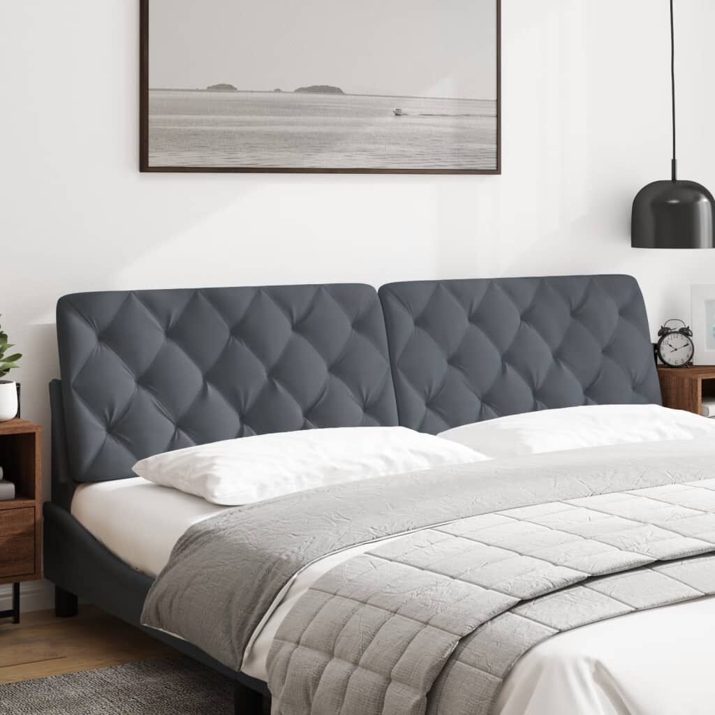 vidaXL Headboard Cushion Dark Grey 193 cm Velvet