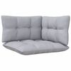 vidaXL 6 Piece Garden Lounge Set with Grey Cushions Solid Pinewood