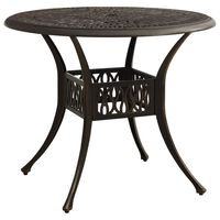 vidaXL Garden Table Bronze 90x90x74 cm Cast Aluminium