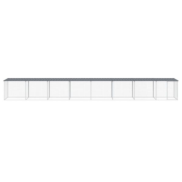 vidaXL Chicken Cage with Roof Anthracite 803x98x90 cm Galvanised Steel