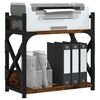 vidaXL Printer Stand 2-Tier Smoked Oak 40x20x40 cm Engineered Wood