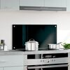 vidaXL Kitchen Backsplash Black 80 x 40 cm Tempered Glass