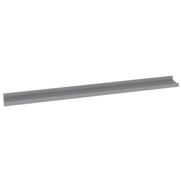 vidaXL Wall Shelves 2 pcs Grey 100x9x3 cm