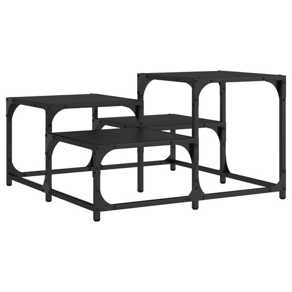 vidaXL Coffee Table Black 68x68x40 cm Engineered Wood