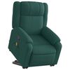 vidaXL Stand up Massage Recliner Chair Dark Green Fabric
