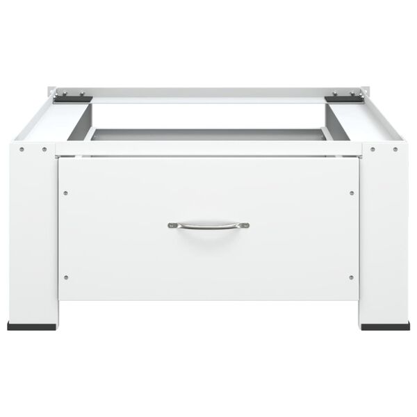 vidaXL Washing Machine Pedestal with Drawer White