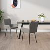 vidaXL Dining Chairs 2 pcs Light Grey Fabric