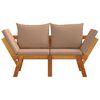vidaXL Garden Bench with Cushions 2-in-1 Solid Wood Acacia