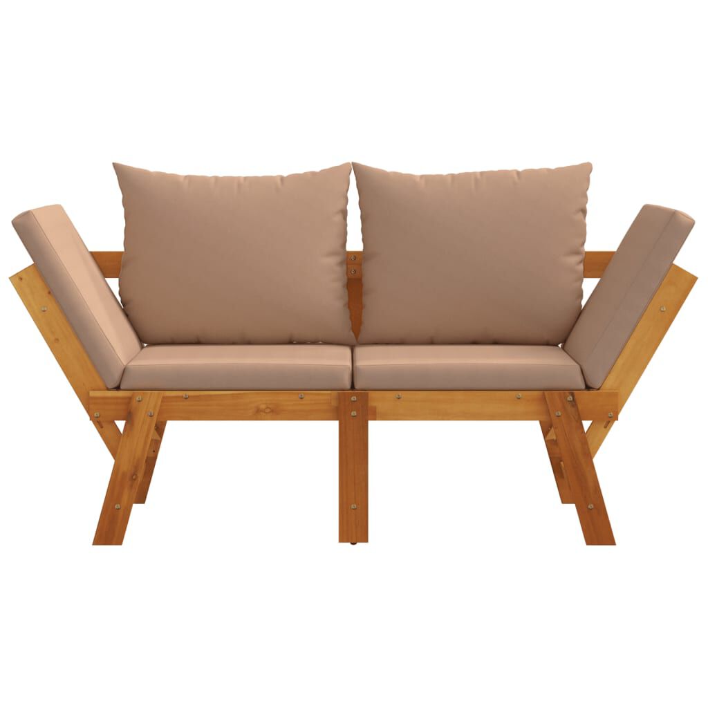 vidaXL Garden Bench with Cushions 2-in-1 Solid Wood Acacia