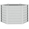 vidaXL Garden Raised Bed 129x77 cm Galvanized Steel Silver