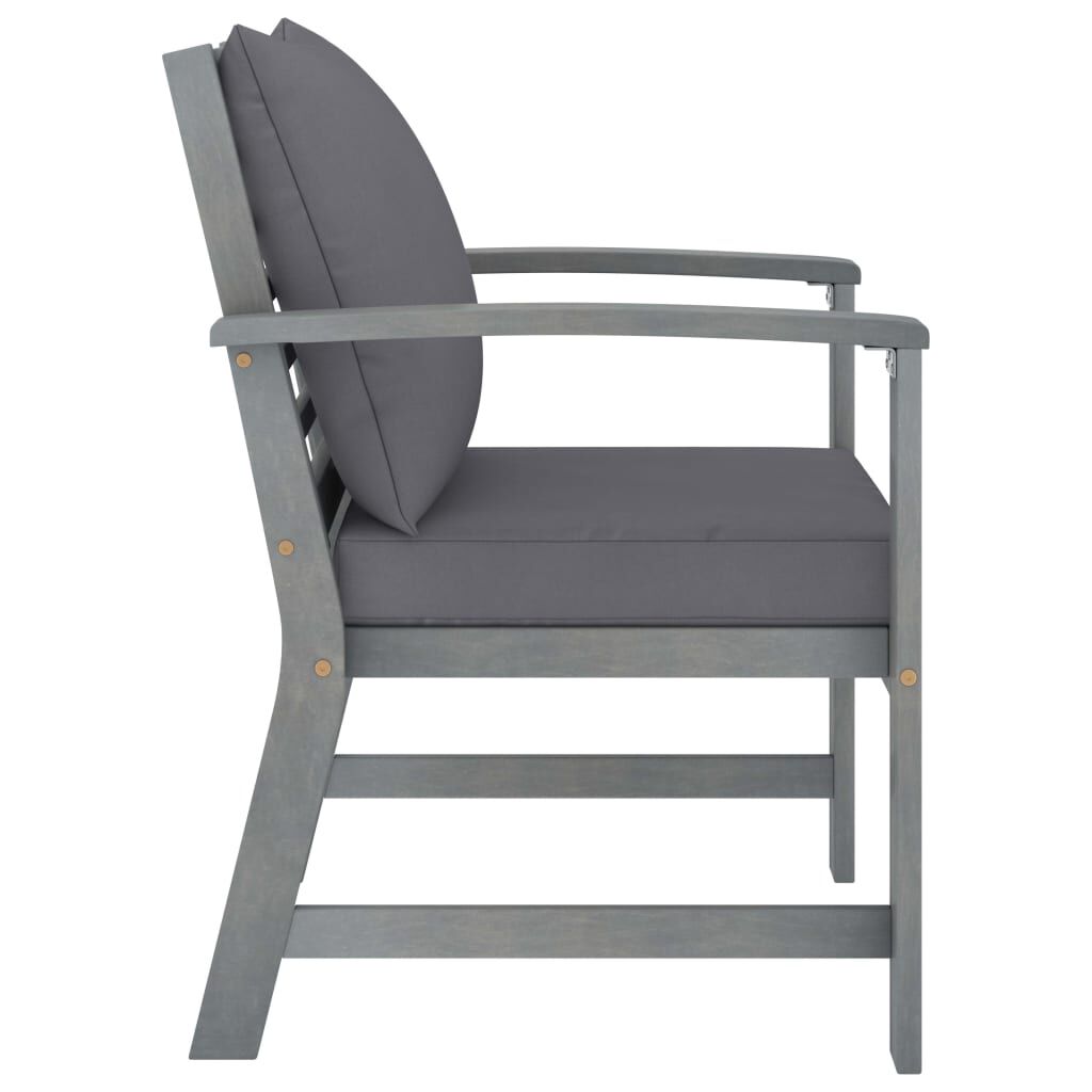 vidaXL 4 Piece Garden Lounge Set with Cushions Solid Acacia Wood