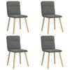 vidaXL Dining Chairs 4 pcs Dark Grey Fabric